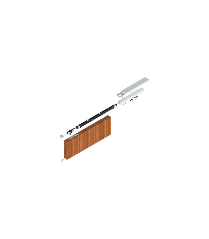 MK-L 80 H166 Schiebegrt. Edelst.-Eff., 1-flg. bis 80 kg Holz, 2000 mm