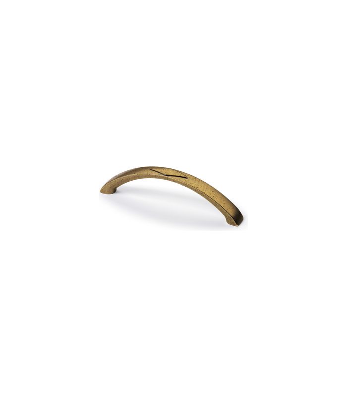 Möbel- Griff, Bracara, 9206127, Breite 15x 128mm, Höhe 33mm, messingoptik antik, gemustert