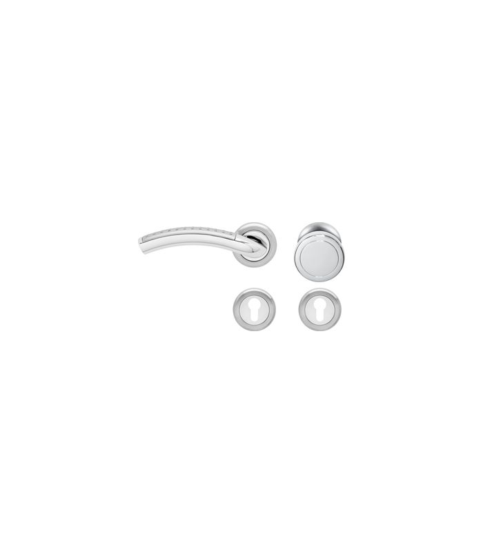 Wechsel-Rosettengarnitur Phönix R40 PZ Chrom/Nickelmatt links TS 39-48mm