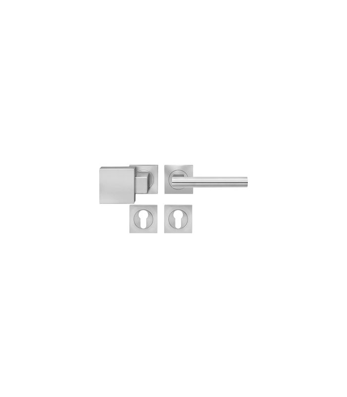 Wechsel-Rosettengarnitur Madeira ER45Q PZ Edelstahl matt rechts TS 39-48mm
