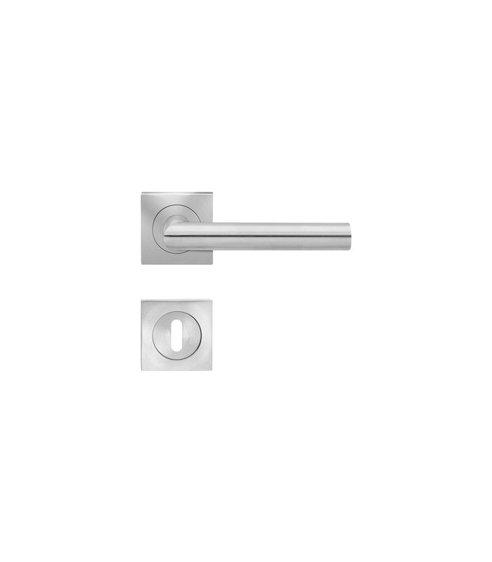 Drücker-Rosettengarnitur Rhodos ER28Q BB Edelstahl matt TS 39-48mm