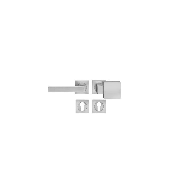 Wechsel-Rosettengarnitur Seattle ER46Q PZ Edelstahl matt links TS 39-48mm