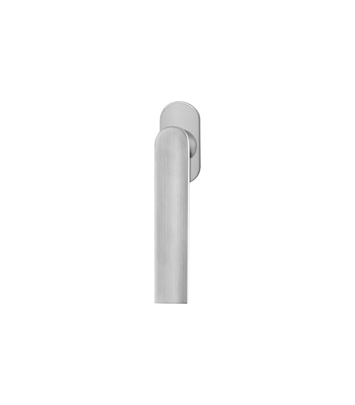 Fenstergriff EF514 mit 4-fach Rasterung Ovale Abdeckkappe Edelstahl matt