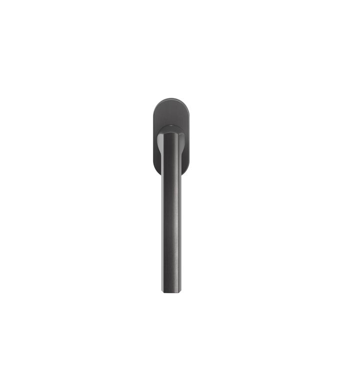 Fenstergriff EF554 mit 4-fach Rast. ovale Abdeckkappe Titan grau