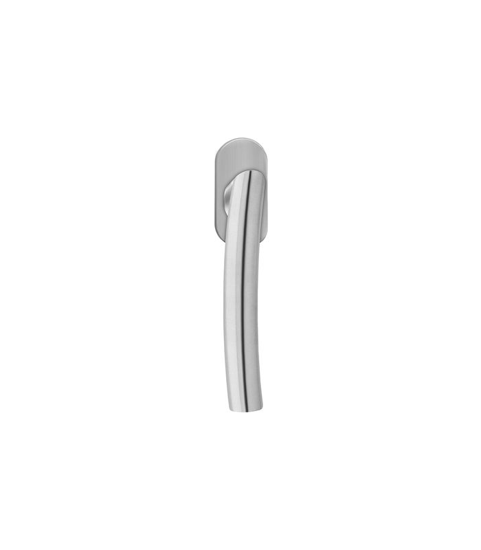 Fenstergriff EF564L ls. mit 4-fach Rast. ovale Abdeckkappe, Edelstahl matt