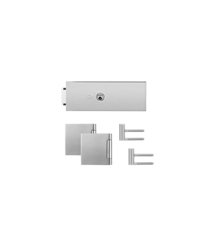 Glastürschloß KD Comfort EGS 660QR S9 71 mit Bänder Edelstahl matt KD Comfort Privacy
