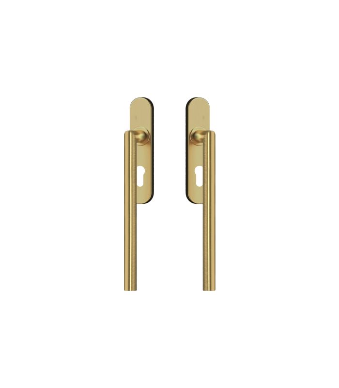 Hebeschiebetürgriffset EHSSET28 - DD gelocht, Messing matt 9/10 mm