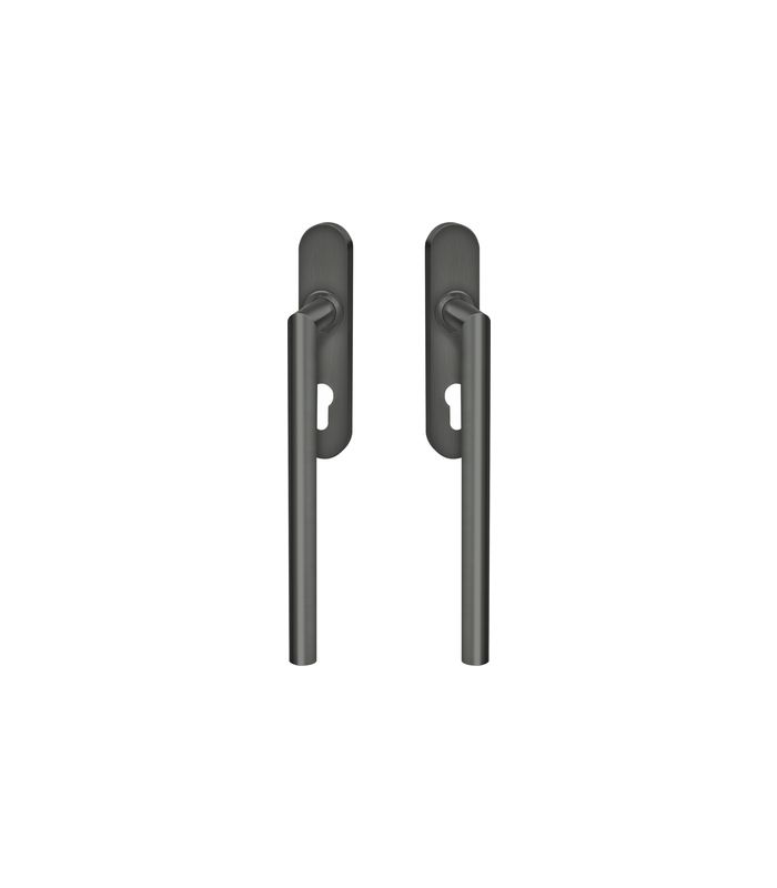 Hebeschiebetürgriffset EHSSET28 - DD gelocht, Titan grau 9/10 mm