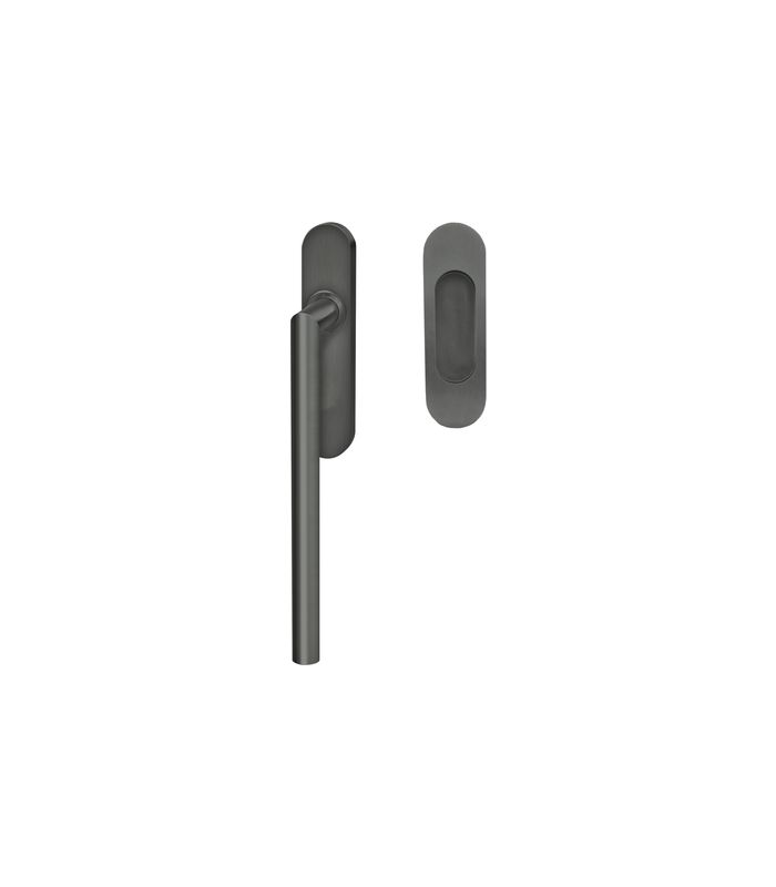 Hebeschiebetürgriffset EHSSET28 - UN ungelocht, Titan grau 9/10 mm