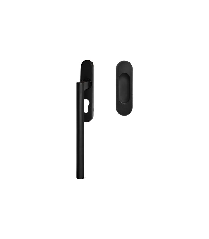 Hebeschiebetürgriffset EHSSET45 - PZ ungelocht,Kosmos schwarz 9/10 mm