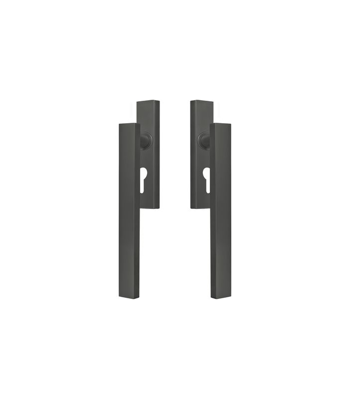 Hebeschiebetürgriffset EHSSET52Q - DD gelocht, Titan grau 9/10 mm