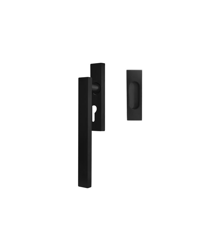 Hebeschiebetürgriffset EHSSET52Q PZ ungelocht Kosmos schwarz 9/10mm