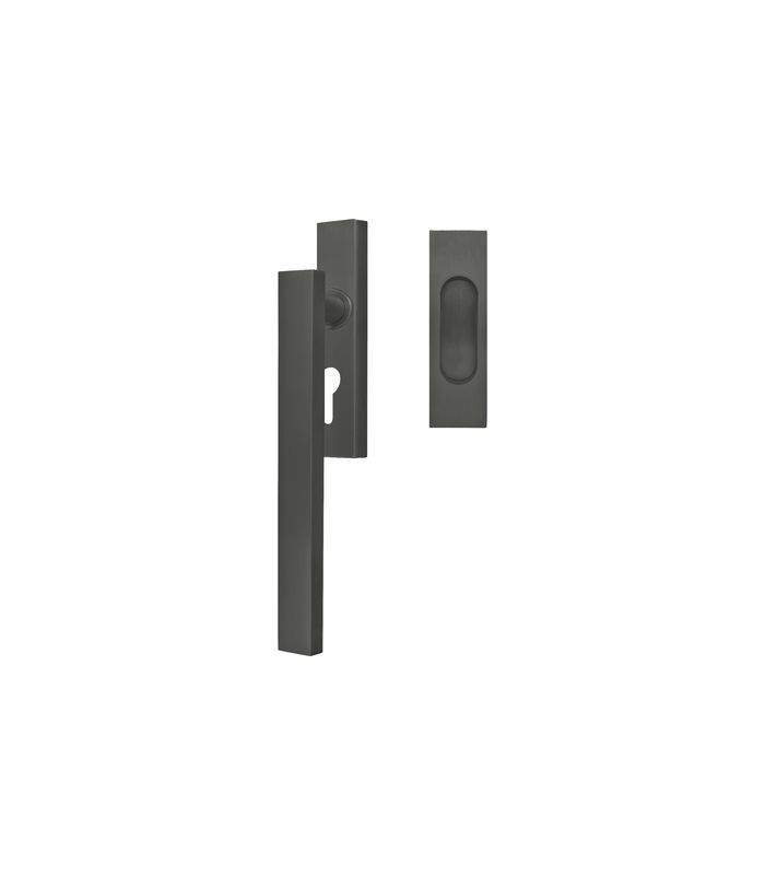 Hebeschiebetürgriffset EHSSET52Q - PZ ungelocht, Titan grau 9/10 mm