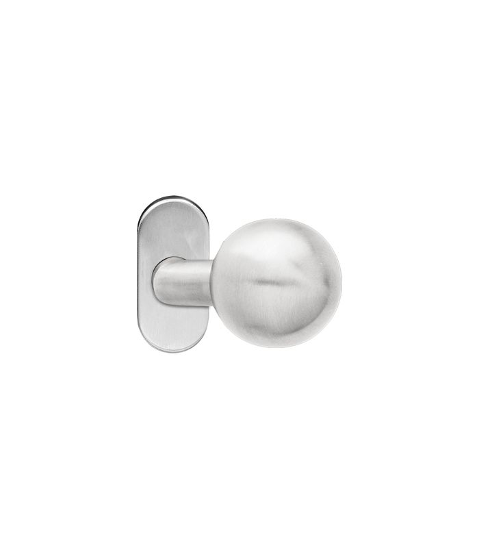 Rahmentürknopf EK300RMGFD gekröpft Edelstahl matt drehbar rechts/links