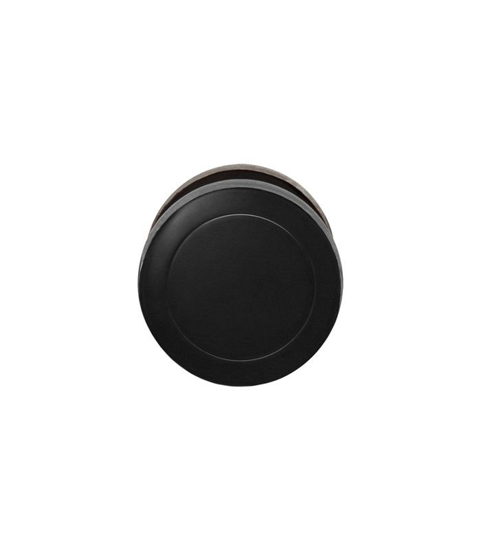 Knopf mit Rosette EK530 R2 fest Kosmos schwarz /Edelst.matt