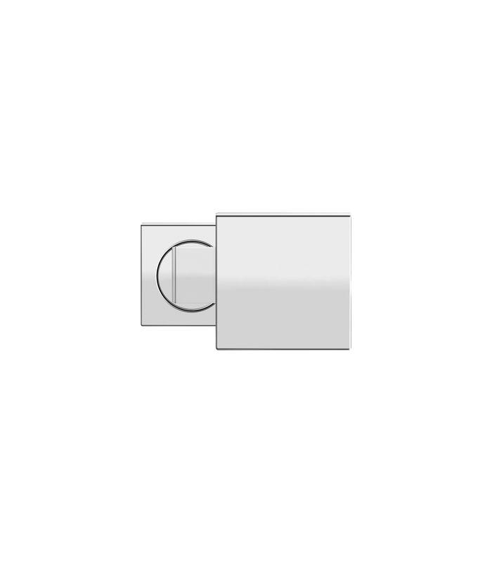 Knopf mit quadr. Rosette fest EK550 - GRQ quadr. Edelstahl poliert