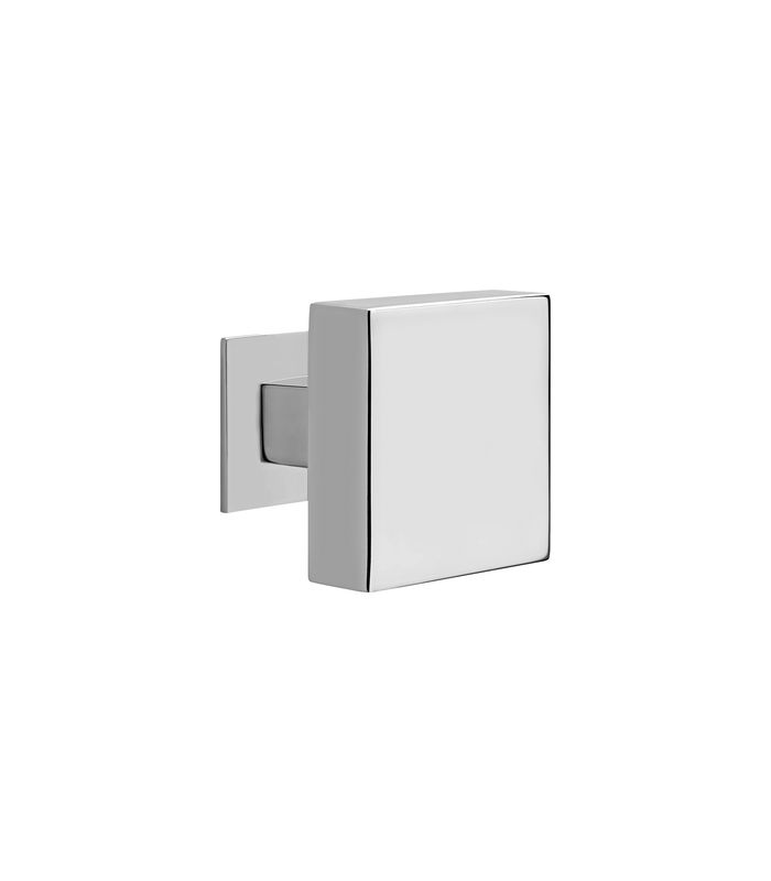 Knopf mit quadr. Rosette fest EK570 - RQ quadr. Edelstahl poliert
