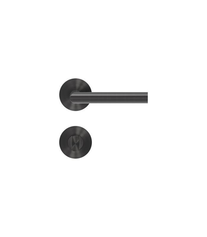 Drücker-Rosettengarnitur Rhodos EPL28 BAD Titan grau TS 38-47mm PlanDesign