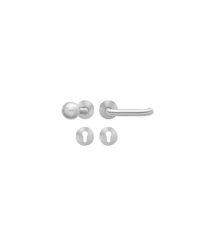 Wechsel-Rosettengarnitur Kreta XL EPRO/FS 17V Edelstahl matt rechts TST 35-75mm