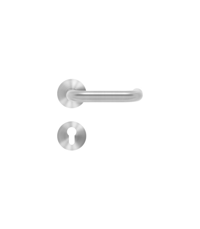 Drücker-Rosettengarnitur Kreta XL EPRO17 GK4 PZ Edelstahl matt TST 35-75mm