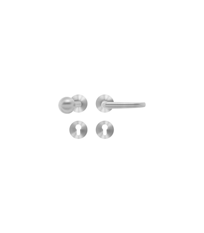 Wechsel-Rosettengarnitur Elba EPRO22 GK4 PZ Edelstahl matt rechts TST 35-75mm
