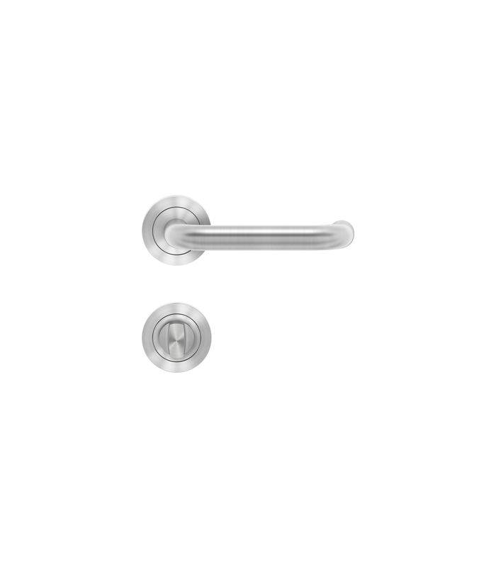 Drücker-Rosettengarnitur Kreta ER27 BAD Edelstahl matt TS 39-45mm