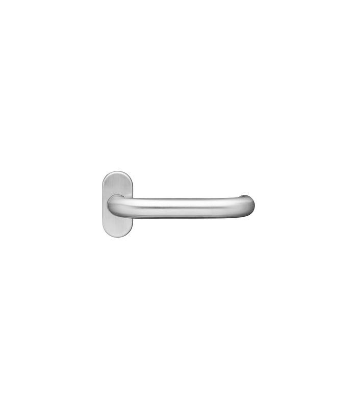 Rahmentürlochteil Kreta zentriert Edelstahl matt für 8 und 9mm Stift oval