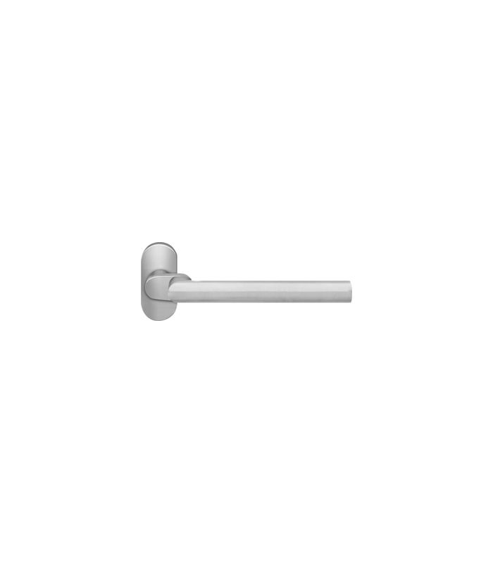 Rahmentürlocht. Rhodos gekröpft Edelstahl matt für 8 und 9mm Stift oval