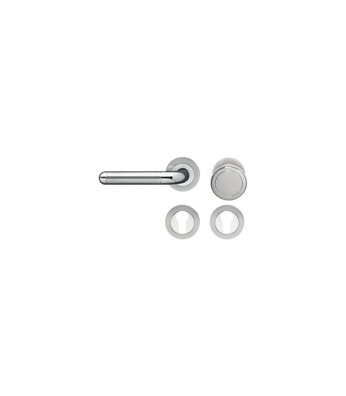 Wechsel-Rosettengarnitur Lignano ER35 PZ Edel.pol./matt links TS 39-48mm