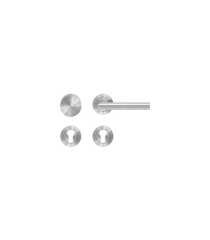 Wechsel-Rosettengarnitur Verona ER37 PZ Edelstahl matt rechts TS 39-48mm