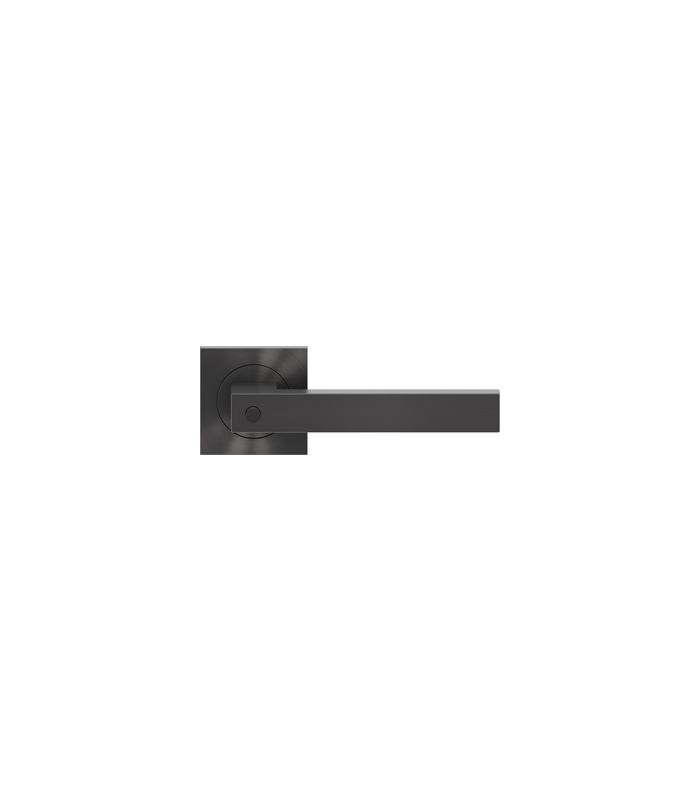 Drücker-Rosettengarnitur Seattle ER46Q DIN L ohne Schlüsselrosette Titan grau KD Basic TS 45mm