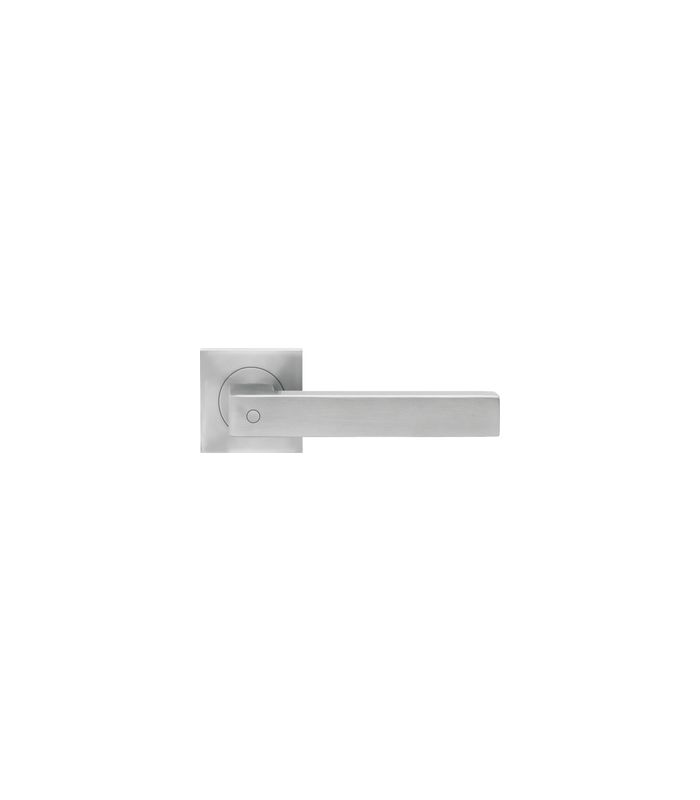 Drücker-Rosettengarnitur Seattle ER46Q DIN R ohne Schlüsselrosette Edelstahl matt KD Basic TS 45mm