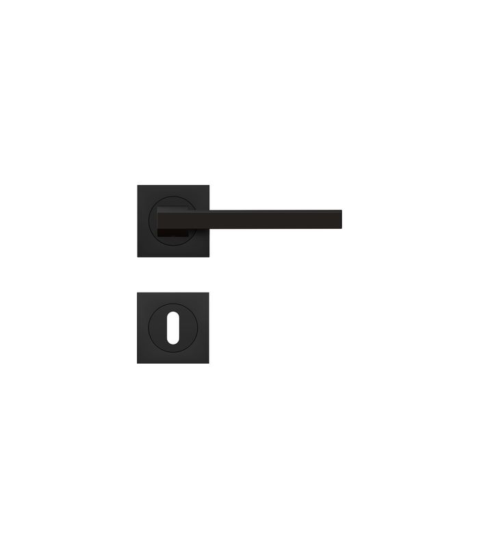 Rosettengarnitur Boston ER58Q - BB quadr. Kosmos schwarz