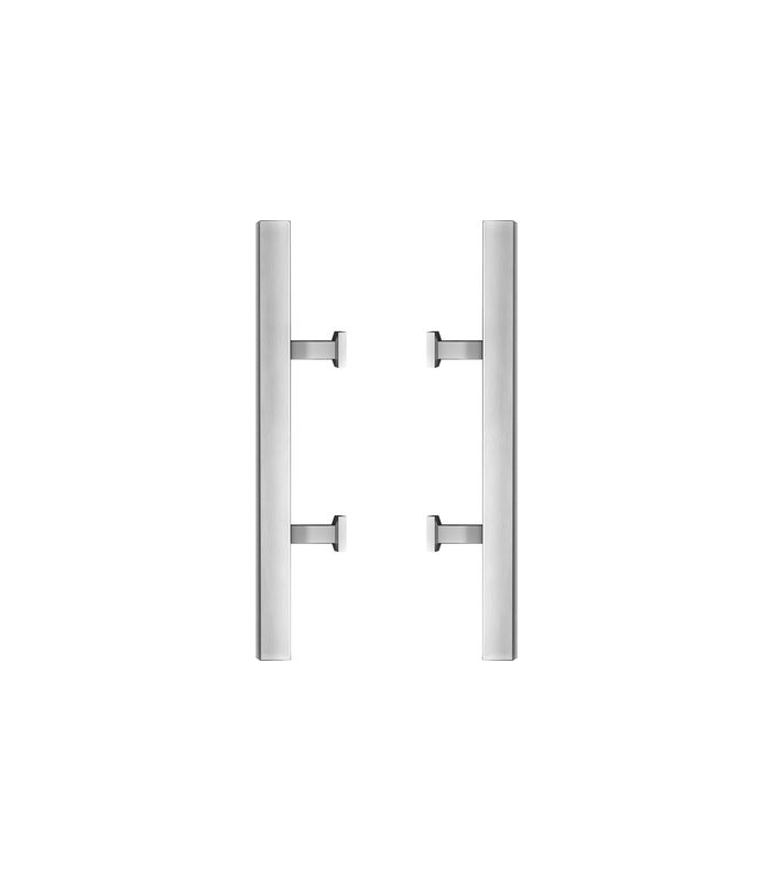 Stossgriffpaar ES5PQ - 350 T-Form T- Form Edelstahl matt