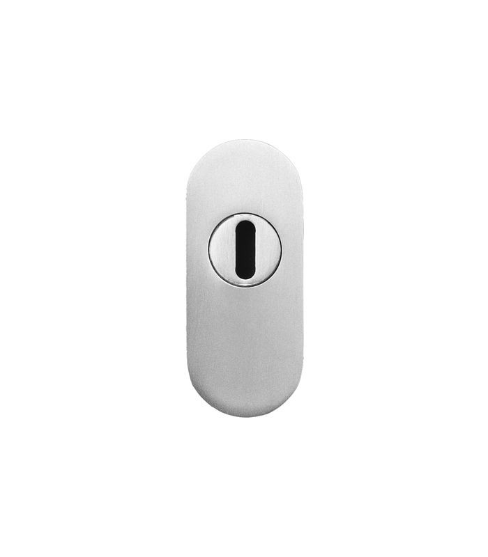 Schutzrahmenrosette ESO210K ZA oval Edelstahl matt für 7-8mm Zylinderüberstand