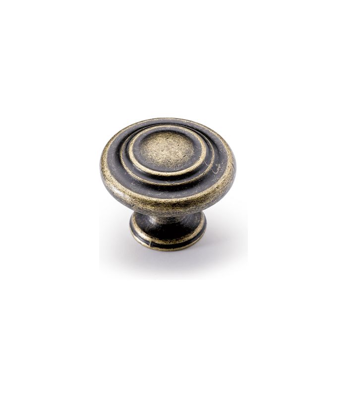 Möbel- Knopf, Essa, 9113221, Durchmesser 32mm, Höhe 25mm, Zink, messingoptik antik