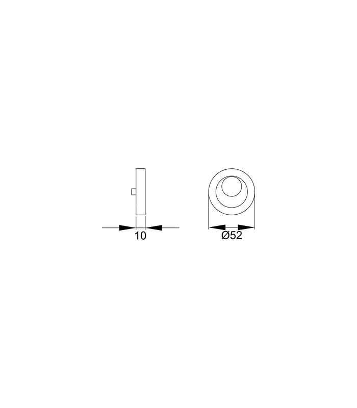 Schlüssel-Rosette EZ1332 KAV KABA vers. 22,3mm Antik Bronze Optik