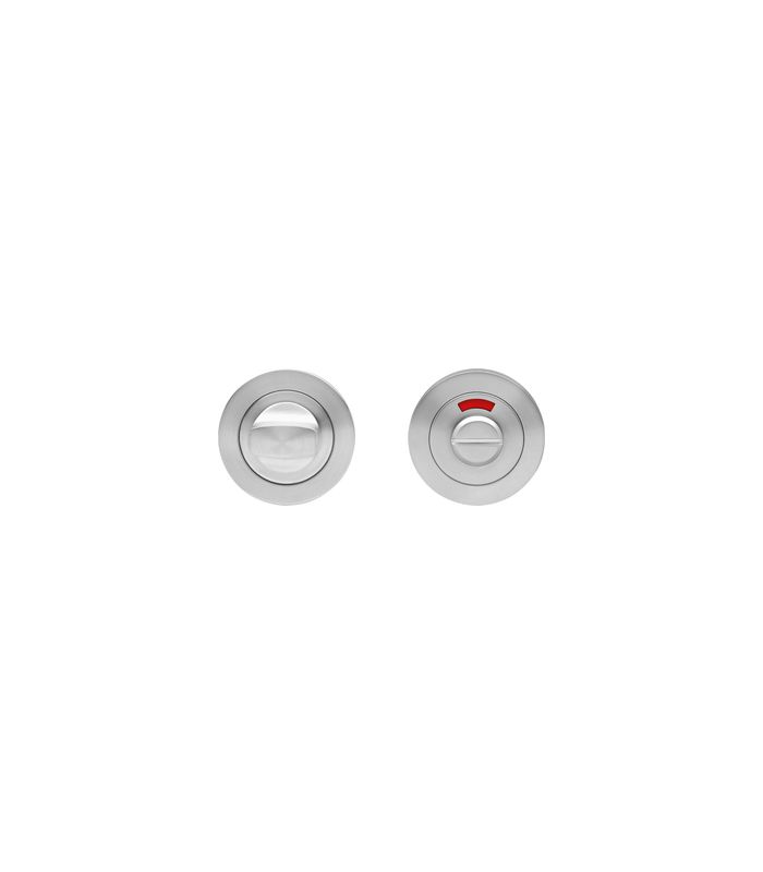 Badverriegelung EZ1333 BAD rot/weiß 8mm Stift Ring kantig Edelstahl matt