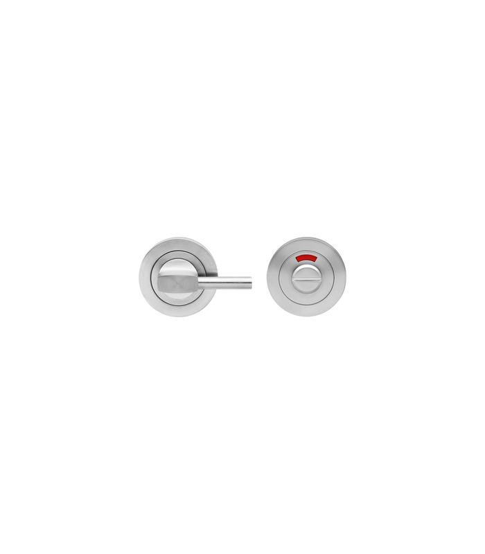 Badverriegelung EZ1334 BAD rot/weiß 8mm Stift Ring kantig Edelstahl matt