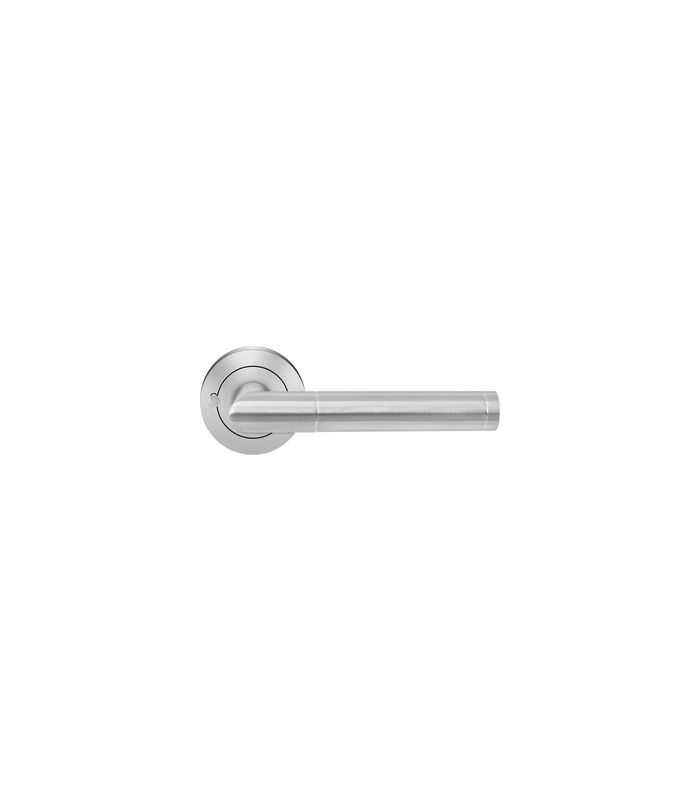 Griffgrt. Rio Steel ER34 S9 Edelstahl matt mit Drückerrosette /o.Schl.Rosette
