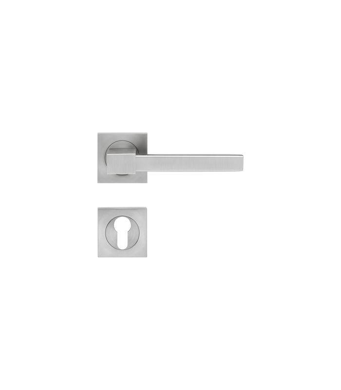 Drücker-Rosettengarnitur Portland ER47Q PZ Edelstahl matt TS 39-48mm