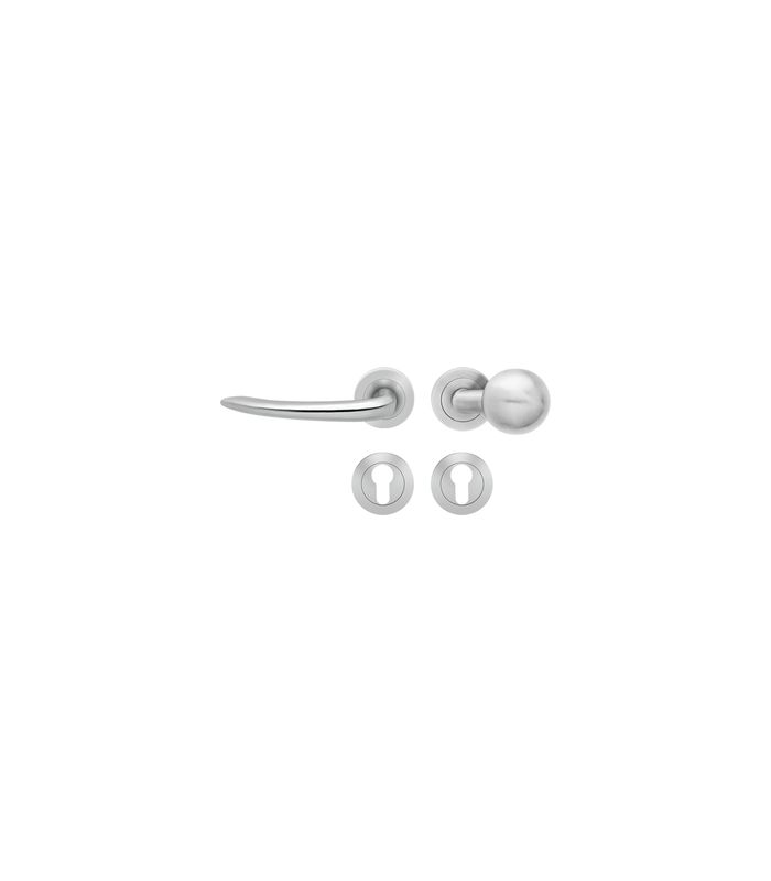 Wechsel-Rosettengarnitur Jersey ER19 PZ Edelstahl matt links TS 39-48mm