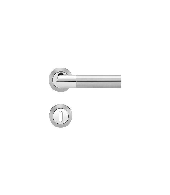Drücker-Rosettengarnitur Oregon ER48 BB Edelstahl poliert /matt TS 39-48mm