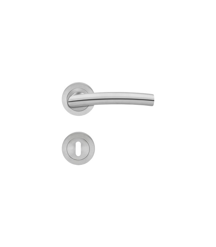 Drücker-Rosettengarnitur Madrid ER56 BB Edelstahl matt TS 38-48mm