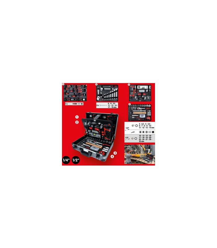 KS Tools Universal-Werkzeugsatz i.Koffer 127-tlg.