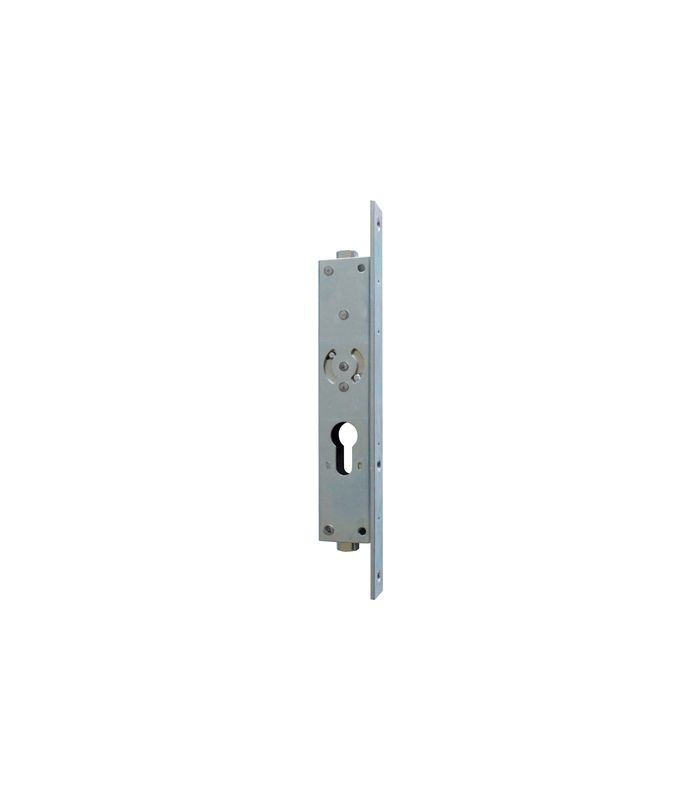 FUHR Treibriegelschloss 297NP, Profilzylinder gelocht, D21, Flachstulp 24x250 kantig, silber