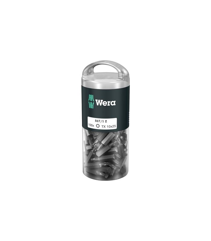 Bit-Großpack T10x25mm zähhart a 100 Stück Wera