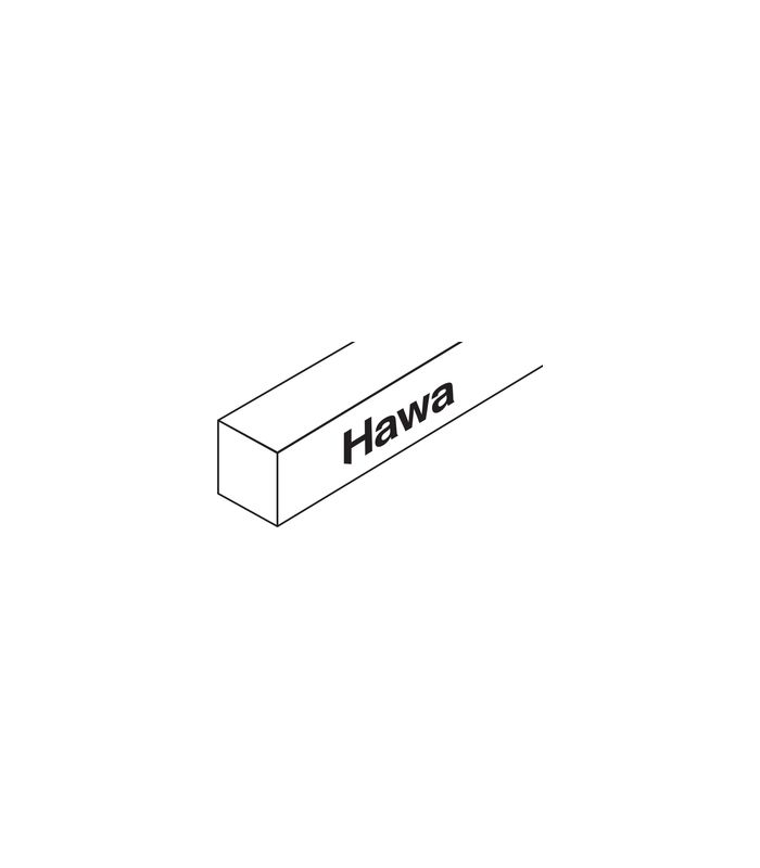Hawa Ausrichtbeschlag für 1 Tür Alu roh L = 1215-1775 mm