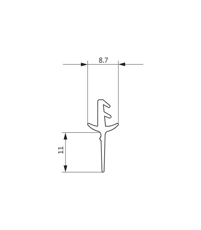 DICHTUNGSPROFIL DV P 1483 LICHTGRAU
