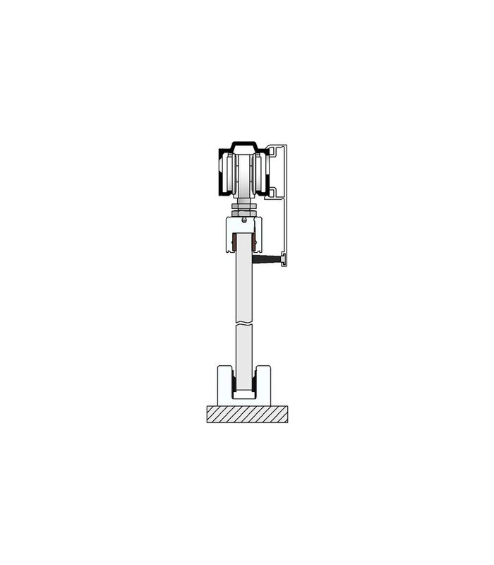 HELM MK-L 80 G152 Schiebegrt. schwarz matt 1-flg. b.80 kg Glas 2000mm